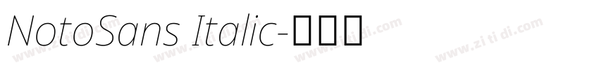 NotoSans Italic字体转换